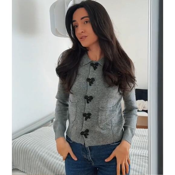 RARE!!! ZARA Embellished Knit Top NWT - Picture 4 of 16